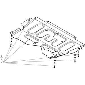 Защита Двигатель, Коробка переключения передач Renault Sandero Stepway ( 2014-2022 ) г. арт: 51706-11 photo3 Интернет магазин Автоаксессуаров Защита картера, МКПП, АКПП, РК, ТБ (Мотодор)