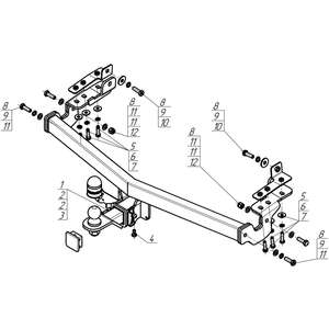 Фаркоп Chery Tiggo 9 2024- г. ( универсал ) арт: 99025-E photo5 Интернет магазин Автоаксессуаров Фаркопы, Тягово-сцепное устройство (ТСУ) (Мотодор)