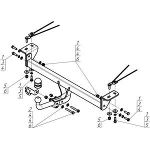 Фаркоп Geely Coolray 2023- г. ( универсал ) арт: 94211-A photo5 Интернет магазин Автоаксессуаров Фаркопы, Тягово-сцепное устройство (ТСУ) (Мотодор)