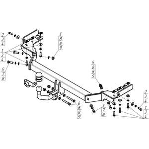 Фаркоп Hyundai Custo 2021- г. ( универсал ) арт: 90921-A photo5 Интернет магазин Автоаксессуаров Фаркопы, Тягово-сцепное устройство (ТСУ) (Мотодор)
