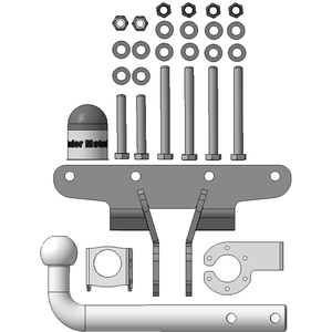 Фаркоп Jeep Wrangler III 2018- г. ( Внедорожник ) арт: 95201-A photo3 Интернет магазин Автоаксессуаров Фаркопы, Тягово-сцепное устройство (ТСУ) (Мотодор)