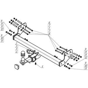 Фаркоп KGM Torres 2023- г. ( универсал ) арт: 92804-E photo5 Интернет магазин Автоаксессуаров Фаркопы, Тягово-сцепное устройство (ТСУ) (Мотодор)
