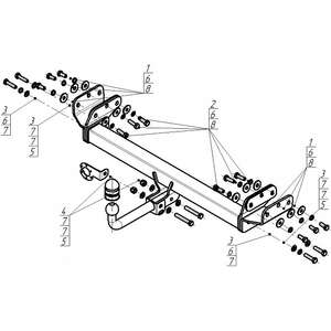 Фаркоп Omoda C5 2024- г. ( Хэтчбек ) арт: 99028-A photo1 Интернет магазин Автоаксессуаров Фаркопы, Тягово-сцепное устройство (ТСУ) (Мотодор)