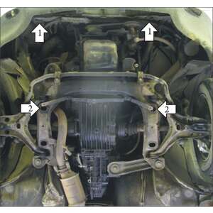 Защита Двигатель Audi 80 ( 1991-1996 ) г. арт: 00101-2 photo2 Интернет магазин Автоаксессуаров Защита картера, МКПП, АКПП, РК, ТБ (Мотодор)