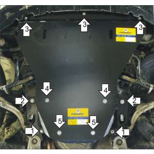Защита Двигатель, Коробка переключения передач, Радиатор Audi A4 ( 2004-2007 ) г. арт: 00131-2 photo2 Интернет магазин Автоаксессуаров Защита картера, МКПП, АКПП, РК, ТБ (Мотодор)