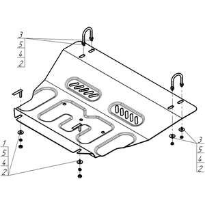 Защита Двигатель Audi A6 ( 1994-1997 ) г. арт: 70106-2 photo3 Интернет магазин Автоаксессуаров Защита картера, МКПП, АКПП, РК, ТБ (Мотодор)