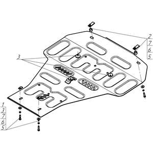Защита Двигатель, Коробка переключения передач Audi A6 ( 2004-2008 ) г. арт: 70107 photo3 Интернет магазин Автоаксессуаров Защита картера, МКПП, АКПП, РК, ТБ (Мотодор)