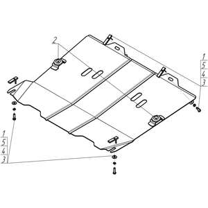 Защита Двигатель, Коробка переключения передач Cadillac SRX ( 2009-2012 ) г. арт: 63501 photo2 Интернет магазин Автоаксессуаров Защита картера, МКПП, АКПП, РК, ТБ (Мотодор)