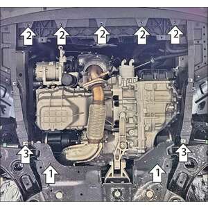 Защита Двигатель, Коробка переключения передач Changan Cs75 Plus ( 2024- ) г. арт: 77217 photo2 Интернет магазин Автоаксессуаров Защита картера, МКПП, АКПП, РК, ТБ (Мотодор)