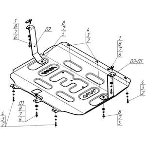 Защита Двигатель, Коробка переключения передач FAW Bestune T90 ( 2023- ) г. арт: 73909 photo3 Интернет магазин Автоаксессуаров Защита картера, МКПП, АКПП, РК, ТБ (Мотодор)
