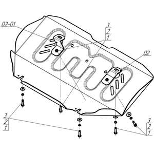 Защита Радиатор Foton Tunland G9 ( 2025- ) г. арт: 77503-2 photo3 Интернет магазин Автоаксессуаров Защита картера, МКПП, АКПП, РК, ТБ (Мотодор)