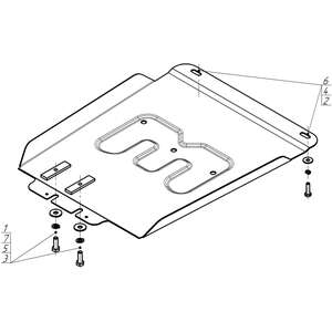 Защита Коробка переключения передач Foton Tunland G9 ( 2025- ) г. арт: 77505-2 photo3 Интернет магазин Автоаксессуаров Защита картера, МКПП, АКПП, РК, ТБ (Мотодор)