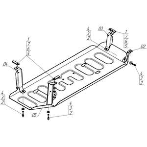 Защита Топливный бак Foton Tunland G9 ( 2025- ) г. арт: 77502-2 photo3 Интернет магазин Автоаксессуаров Защита картера, МКПП, АКПП, РК, ТБ (Мотодор)