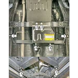 Защита Раздаточная коробка Foton Tunland G9 ( 2025- ) г. арт: 77506-2 photo1 Интернет магазин Автоаксессуаров Защита картера, МКПП, АКПП, РК, ТБ (Мотодор)