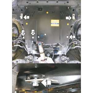 Защита Двигатель, Коробка переключения передач Honda Accord VIII ( 2008-2012 ) г. арт: 70816 photo1 Интернет магазин Автоаксессуаров Защита картера, МКПП, АКПП, РК, ТБ (Мотодор)