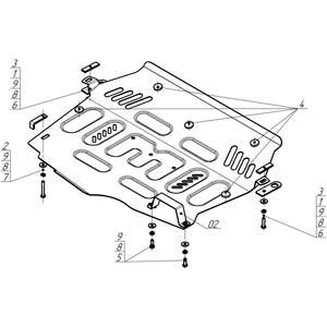 Защита Двигатель, Коробка переключения передач Honda Accord VIII ( 2008-2012 ) г. арт: 70816-2 photo3 Интернет магазин Автоаксессуаров Защита картера, МКПП, АКПП, РК, ТБ (Мотодор)