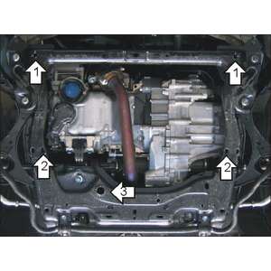 Защита Двигатель, Коробка переключения передач Honda Civic VIII ( 2005-2012 ) г. арт: 70815 photo2 Интернет магазин Автоаксессуаров Защита картера, МКПП, АКПП, РК, ТБ (Мотодор)