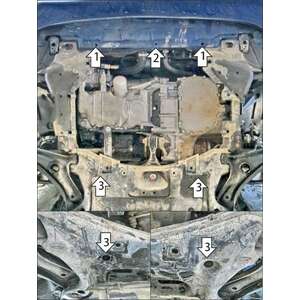 Защита Двигатель, Коробка переключения передач Honda Freed ( 2016-2024 ) г. арт: 70819 photo2 Интернет магазин Автоаксессуаров Защита картера, МКПП, АКПП, РК, ТБ (Мотодор)