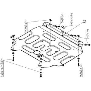 Защита Двигатель, Коробка переключения передач Honda Freed ( 2016-2024 ) г. арт: 70819 photo3 Интернет магазин Автоаксессуаров Защита картера, МКПП, АКПП, РК, ТБ (Мотодор)