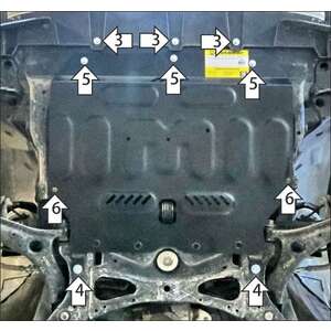 Защита Двигатель, Коробка переключения передач Honda Vezel ( 2021- ) г. арт: 70820 photo1 Интернет магазин Автоаксессуаров Защита картера, МКПП, АКПП, РК, ТБ (Мотодор)