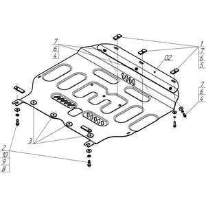 Защита Двигатель, Коробка переключения передач Honda Vezel ( 2021- ) г. арт: 70820 photo3 Интернет магазин Автоаксессуаров Защита картера, МКПП, АКПП, РК, ТБ (Мотодор)