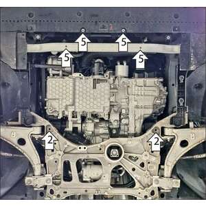 Защита Двигатель, Коробка переключения передач Hongqi Hs7 ( 2023- ) г. арт: 73910 photo2 Интернет магазин Автоаксессуаров Защита картера, МКПП, АКПП, РК, ТБ (Мотодор)