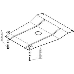 Защита Коробка переключения передач KIA Sportage ( 1994-2005 ) г. арт: 01020-2 photo3 Интернет магазин Автоаксессуаров Защита картера, МКПП, АКПП, РК, ТБ (Мотодор)