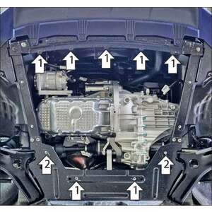 Защита Двигатель, Коробка переключения передач Lada Vesta Cross ( 2023- ) г. арт: 72106-3 photo2 Интернет магазин Автоаксессуаров Защита картера, МКПП, АКПП, РК, ТБ (Мотодор)