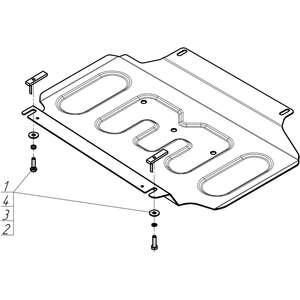 Защита Двигатель, Передний дифференциал Nissan Navara ( 2004-2010 ) г. арт: 71403-2 photo3 Интернет магазин Автоаксессуаров Защита картера, МКПП, АКПП, РК, ТБ (Мотодор)