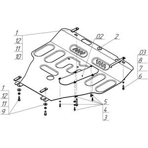 Защита Двигатель, Коробка переключения передач Nissan Note ( 2006-2014 ) г. арт: 71402-3 photo3 Интернет магазин Автоаксессуаров Защита картера, МКПП, АКПП, РК, ТБ (Мотодор)