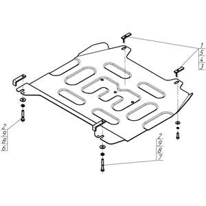 Защита Коробка переключения передач Nissan Pathfinder ( 2010-2014 ) г. арт: 71404-3 photo3 Интернет магазин Автоаксессуаров Защита картера, МКПП, АКПП, РК, ТБ (Мотодор)