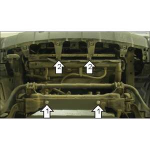 Защита Радиатор Nissan Pathfinder ( 2005-2010 ) г. арт: 01438-3 photo2 Интернет магазин Автоаксессуаров Защита картера, МКПП, АКПП, РК, ТБ (Мотодор)