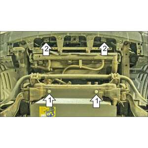 Защита Радиатор Nissan Pathfinder ( 2005-2010 ) г. арт: 71407-2 photo2 Интернет магазин Автоаксессуаров Защита картера, МКПП, АКПП, РК, ТБ (Мотодор)