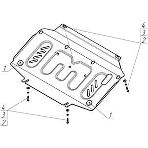 Защита Радиатор Nissan Pathfinder ( 2005-2010 ) г. арт: 71407-2 photo3 Интернет магазин Автоаксессуаров Защита картера, МКПП, АКПП, РК, ТБ (Мотодор)