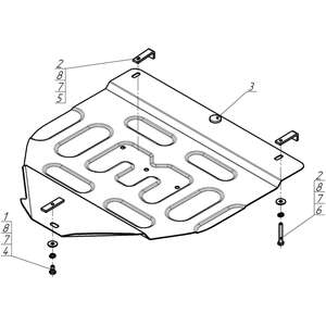 Защита Раздаточная коробка Nissan Pathfinder ( 2005-2010 ) г. арт: 71405-2 photo3 Интернет магазин Автоаксессуаров Защита картера, МКПП, АКПП, РК, ТБ (Мотодор)