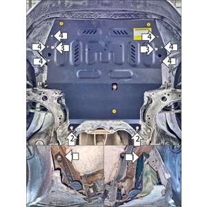 Защита Двигатель, Коробка переключения передач Skoda Kamiq ( 2018- ) г. арт: 72306 photo1 Интернет магазин Автоаксессуаров Защита картера, МКПП, АКПП, РК, ТБ (Мотодор)