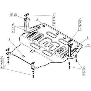 Защита Двигатель, Коробка переключения передач Skoda Kamiq ( 2018- ) г. арт: 72306 photo3 Интернет магазин Автоаксессуаров Защита картера, МКПП, АКПП, РК, ТБ (Мотодор)