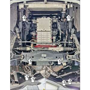 Защита Двигатель, Радиатор Sollers SF5 ( 2025- ) г. арт: 78708 photo2 Интернет магазин Автоаксессуаров Защита картера, МКПП, АКПП, РК, ТБ (Мотодор)