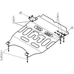 Защита Двигатель, Радиатор Sollers SF5 ( 2025- ) г. арт: 78708 photo3 Интернет магазин Автоаксессуаров Защита картера, МКПП, АКПП, РК, ТБ (Мотодор)