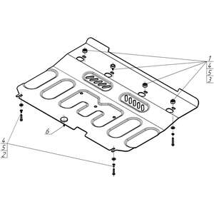 Защита Двигатель, Коробка переключения передач Suzuki Sx4 ( 2006-2009 ) г. арт: 70601-2 photo3 Интернет магазин Автоаксессуаров Защита картера, МКПП, АКПП, РК, ТБ (Мотодор)