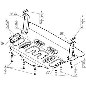 Защита Двигатель, Коробка переключения передач Volkswagen Golf VIII ( 2024- ) г. арт: 72305-2 photo3 Интернет магазин Автоаксессуаров Защита картера, МКПП, АКПП, РК, ТБ (Мотодор)