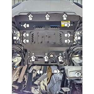 Защита Двигатель, Коробка переключения передач Volkswagen T-Roc ( 2018- ) г. арт: 72305-3 photo1 Интернет магазин Автоаксессуаров Защита картера, МКПП, АКПП, РК, ТБ (Мотодор)