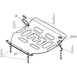 Защита Двигатель Audi Q7 ( 2015-2019 ) г. арт: 340102 photo3 Интернет магазин Автоаксессуаров Защита картера, МКПП, АКПП, РК, ТБ (Мотодор)