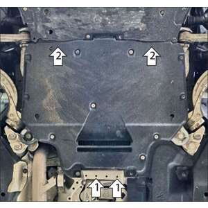 Защита Коробка переключения передач Audi Q7 ( 2015-2019 ) г. арт: 340103 photo2 Интернет магазин Автоаксессуаров Защита картера, МКПП, АКПП, РК, ТБ (Мотодор)