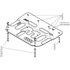 Защита Двигатель, Коробка переключения передач Hongqi Hs3 ( 2024- ) г. арт: 343902-3 photo3 Интернет магазин Автоаксессуаров Защита картера, МКПП, АКПП, РК, ТБ (Мотодор)