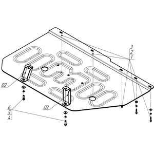 Защита Топливный бак Voyah Free ( 2023- ) г. арт: 348614 photo3 Интернет магазин Автоаксессуаров Защита картера, МКПП, АКПП, РК, ТБ (Мотодор)