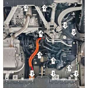 Защита Силовые провода Voyah Free ( 2023- ) г. арт: 348612 photo2 Интернет магазин Автоаксессуаров Защита картера, МКПП, АКПП, РК, ТБ (Мотодор)