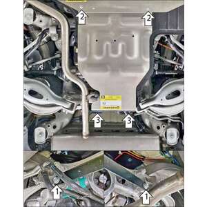 Защита Задний электромотор, Трубки охлаждения электромотора Voyah Passion ( 2022- ) г. арт: 348610-2 photo1 Интернет магазин Автоаксессуаров Защита картера, МКПП, АКПП, РК, ТБ (Мотодор)