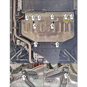 Защита Топливный бак Voyah Passion ( 2022- ) г. арт: 348611 photo1 Интернет магазин Автоаксессуаров Защита картера, МКПП, АКПП, РК, ТБ (Мотодор)