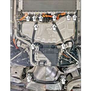 Защита Топливный бак Voyah Passion ( 2022- ) г. арт: 348611 photo2 Интернет магазин Автоаксессуаров Защита картера, МКПП, АКПП, РК, ТБ (Мотодор)